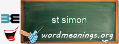 WordMeaning blackboard for st simon
